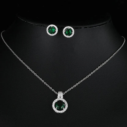 Nigerian Water Drop Cubic Zirconia Wedding Jewelry Sets Inlay Luxury Crystal Bridal Jewelry Set for Bridesmaids AS099