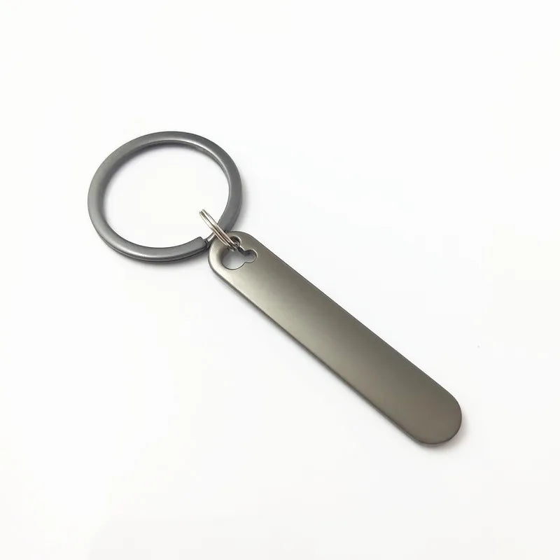Custom Phone Number Logo Name Keychain Women Men Car Key Ring Laser Engraveing Key Chain Stainless Steel Personalized