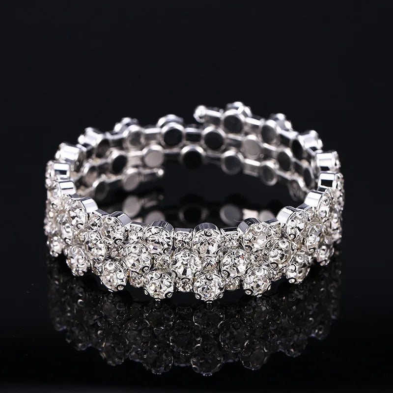 HOCOLE Fashion Gem Rhinestone Magnetic Leather Bracelets & Bangles Bohemian Handmade Multilayer Wrap Jewelry Women Pulseira