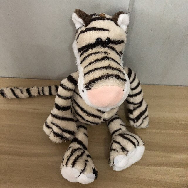 25CM Popular Lion Elephant Giraffe Monkey Stuffed Plush Doll Jungle Series Stuffed Animal Toys for Kids Children