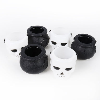 6/10pcs Mini Halloween Candy Bucket Pot Witch Skeleton Pumpkin Cauldron Holder Jar Trick or Treat Halloween Party Decorations