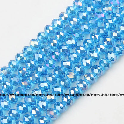 JHNBY Round Shape Upscale Austrian Crystal Beads High Quality 6mm 50pcs Loose Beads Rondelles Glass Ball Bracelet Jewelry DIY