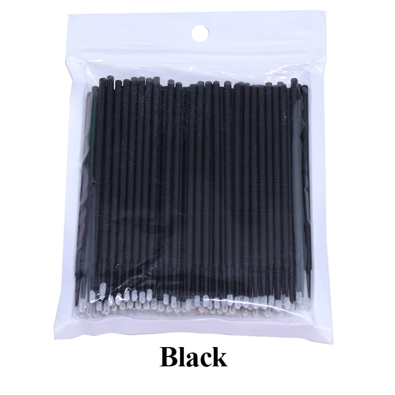 Kekelala 100pcs/Bottle Eyelash Extension Cleaning Swabs Lash Lift Glue Remover Applicators Microblade Makeup Micro Brushes Tool