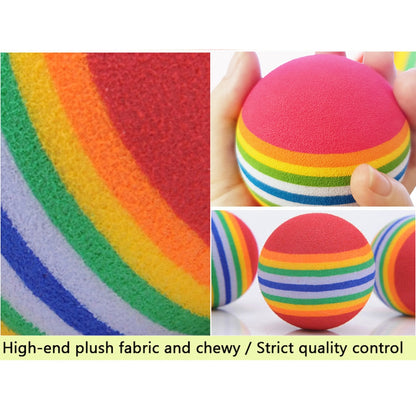 2pcs/Pack Diameter 63mm Big Golf Balls Cat Dog Puppy Pets Chew Ball Golf Practice Soft Rainbow Toys New Tennis Balls 9g/Pcs Golf