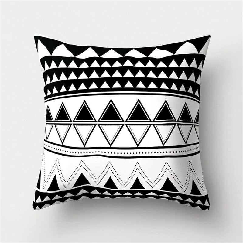 45x45cm Black White Geometric Cushion Cover Car Pillowcase Sofa Cushions Decorative Pillowcover Home Decor Pillow Cases