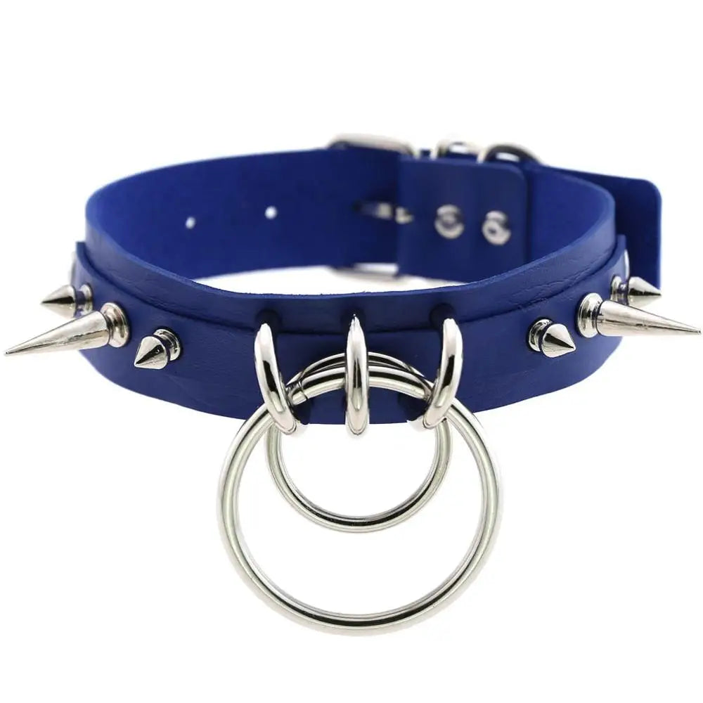 KMVEXO Punk Spike Metal Collar Girls Leather Harness Choker Necklace for Women Party Club Chockers Gothic Jewelry Harajuku 2019