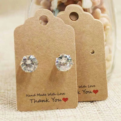 Mulit Size DIY Handmade  Jewelry Earring Packing Card Cute Stud/Drop Earring Display Card 100pcs Per Lot