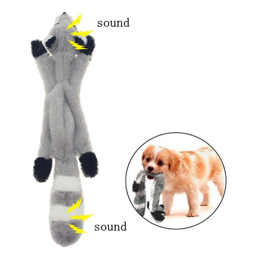 2023 New Cute Plush Toys Squeak Pet Wolf Rabbit Animal Plush Toy Dog Chew Squeaky Whistling Involved Squirrel Dog Toys