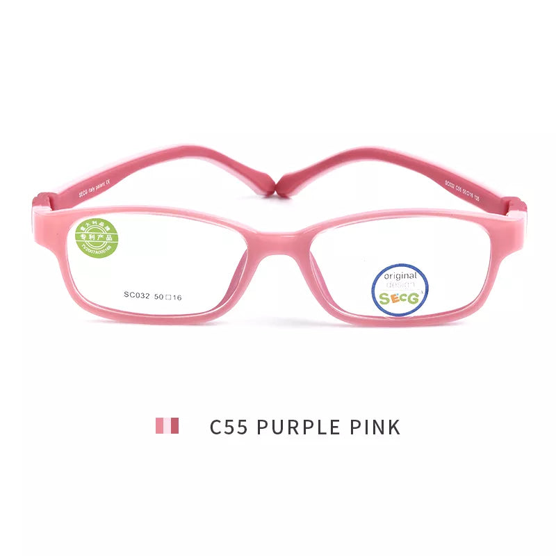 SECG Ultralight Flexible Soft Kids Frame Children Optical Spectacle Frame Glasses for Sight Eyeglass Lunettes De Vue Enfant