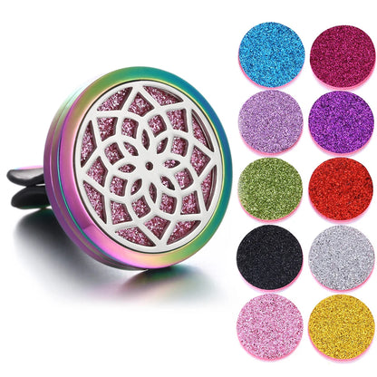New Aromatherapy Jewelry Car Perfume Air Freshener Car Clip Tree of Life Aroma Essential Oil Diffuser Necklace Locket Pendants