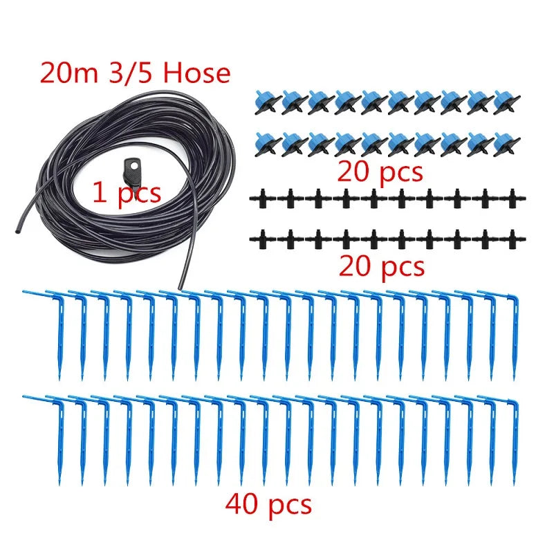 Greenhouse Drip Irrigation 2l/4l/8l 2-Way Drip Arrow Kit Garden Irrigation System Potted Plants Watering Kit 20 Sets