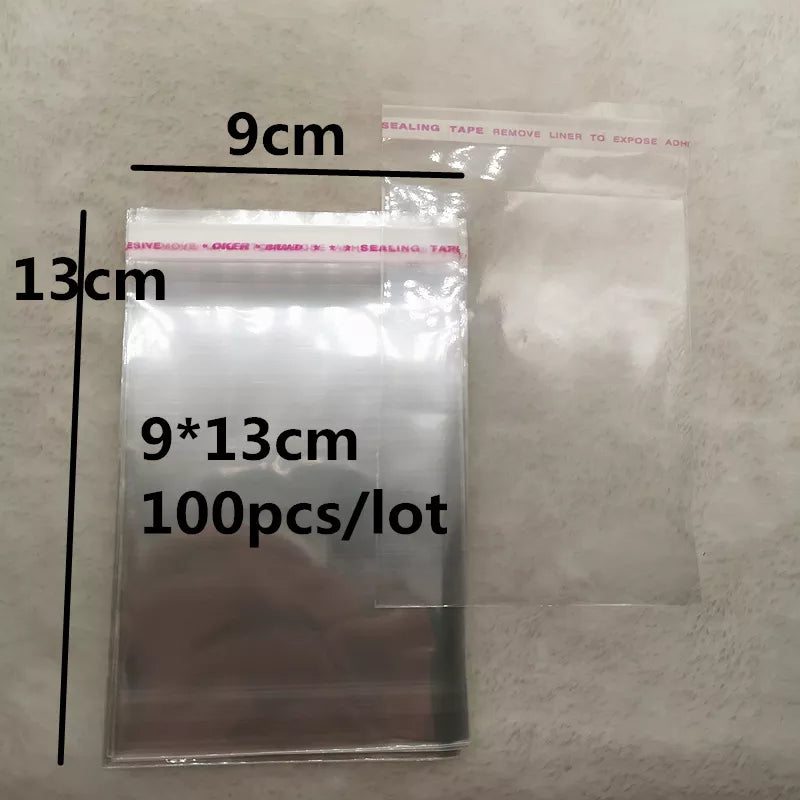 4x6-14x14cm Various Models Resealable Poly Bag Transparent Opp Plastic Bags Self Adhesive Seal Jewellery Making Bag..
