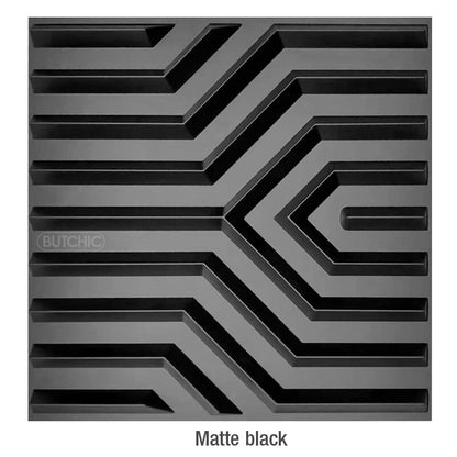 9.8ft/3m 12pcs 50x50cm 3D Wall Sticker Decor Blinds Line Living Room Wallpaper Mural Waterproof 3D Wall Panel Bathroom Kitchen