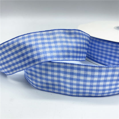 5yards/Lot 25mm Plaid Ribbon Christmas Decor Ribbon for Handmade Design Christmas Decoration DIY