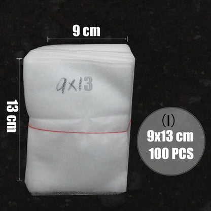 MUCIAKIE 100PCS Flat Fabric Nursery Grow Bags Biodegradable Growing Bags Eco-Friendly Ventilate Plant Root Protection Bags