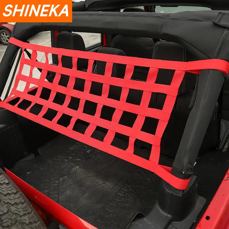 SHINEKA Top Roof Bed Waterproof Cover Rest Storage Network for Jeep Wrangler TJ JK JKU JL 1997-2019 Exterior Accessories