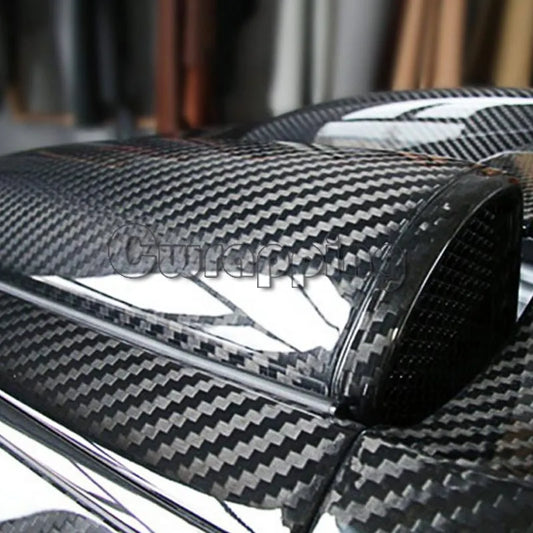 Car Sticker 3d/5d/6d Carbon Fiber Vinyl Wrap Big Texture Super Glossy 5D Carbon Film With Size 50cm*150cm/200cm Waterproof Film