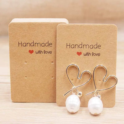 Mulit Size DIY Handmade  Jewelry Earring Packing Card Cute Stud/Drop Earring Display Card 100pcs Per Lot