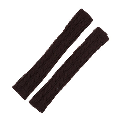 1 Pair Autumn Winter Women Knit Gloves Arm Wrist Sleeve Hand Warmer Girls Rhombus Long Half Winter Mittens Fingerless Gloves
