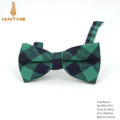 36Colors Brand Plaid Kid Bowtie Cotton Children Bowties Baby Kid Classical Pet Dog Cat Striped Butterfly Child Bow Tie