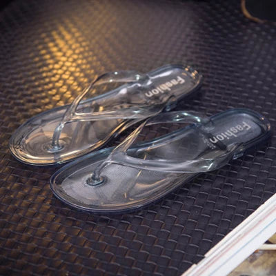 LCIZRONG Cartoon 13 Styles Women Jelly Flip Flops 36-41 Size Beach Flat Slippers Fashion Fruit Transparent Animal Creative Shoes