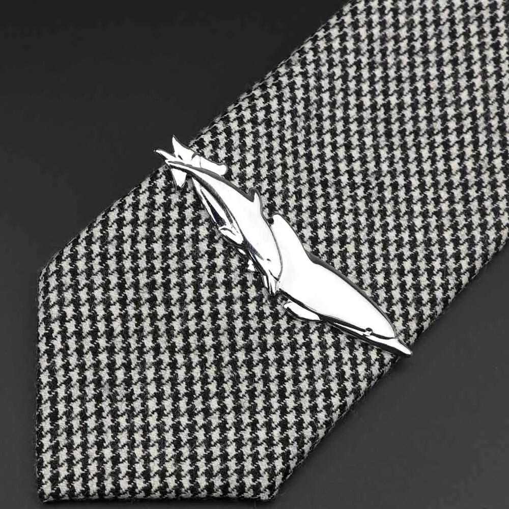 1 Piece Chrome Stainless Glasses Car Airplane Fork Spoon Shape Metal Tie Clip for Men Necktie Clips Pin for Mens