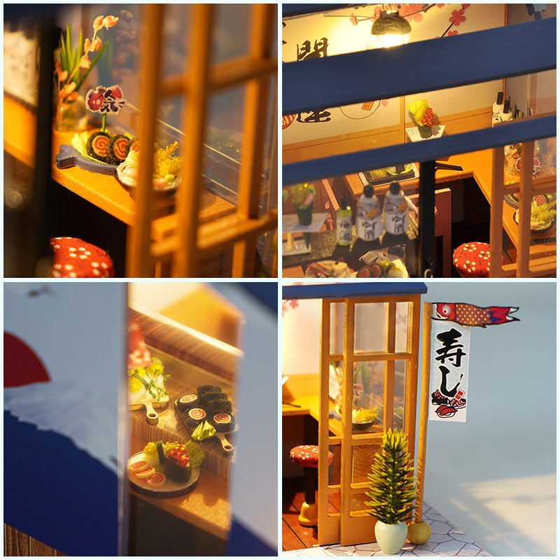 CUTEBEE Doll House Miniature DIY Dollhouse With Furnitures Wooden House Casa Diorama Toys for Children Birthday