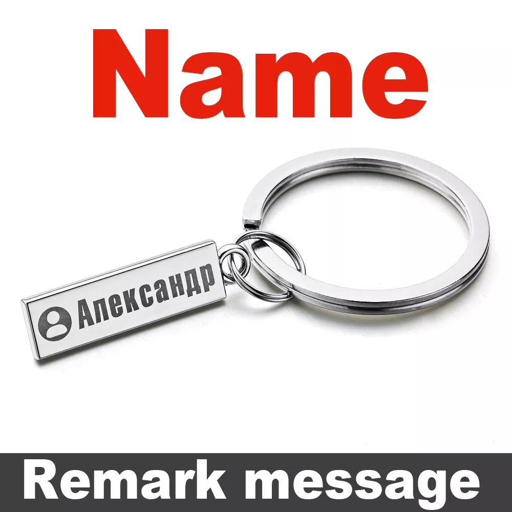 Exquisite Anti-Lost Keychain Small Chic Personalized Customized Keyring  for Car Name for Men Women Key Chain P021