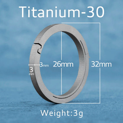 Real Titanium Keyring Super Lightweight Keychain Hanging Buckle for Car Key Ring Holder Quickdraw Tool Creative Accessories