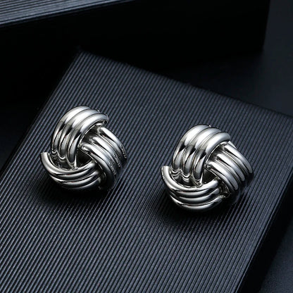 ZA Metal Maxi Statement Vintage Clip on Earrings Without Piercing  for Women Earrings Party Jewelry