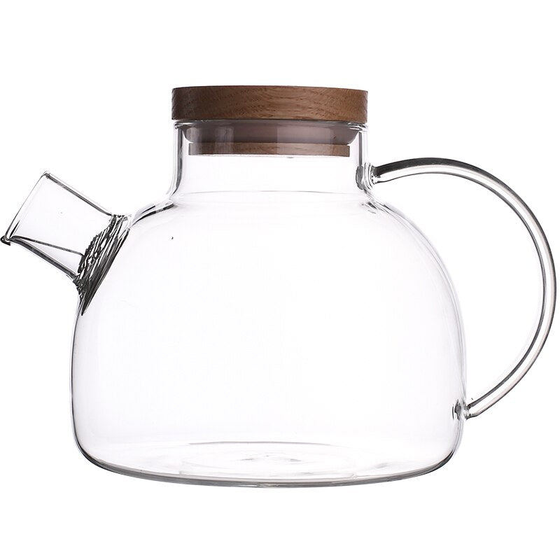 1l/1.8l Large Capacity Drinkware Glass Teapot Teaware Tea Pot Heat-Resistant Ket