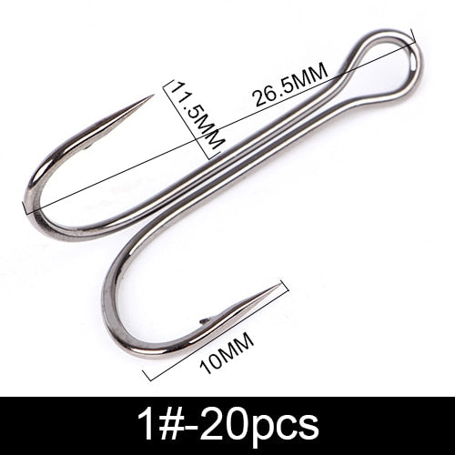 FTK Fishing Hook Baitholder Double Hook Bass Lure Holder Fly Tying Crank Hook Set Saltwater 10 Pcs/Lot Needle Fishhook 709