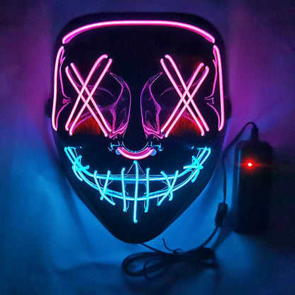2022 Halloween Mask LED Light Up Mask Scary Mask for Festival Cosplay Halloween Costume Masquerade Parties,Carnival