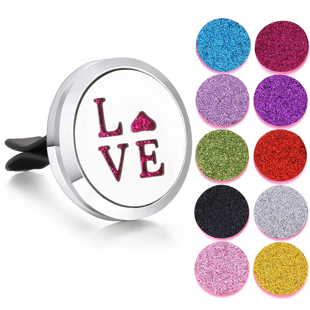 New Aromatherapy Jewelry Car Perfume Air Freshener Car Clip Tree of Life Aroma Essential Oil Diffuser Necklace Locket Pendants