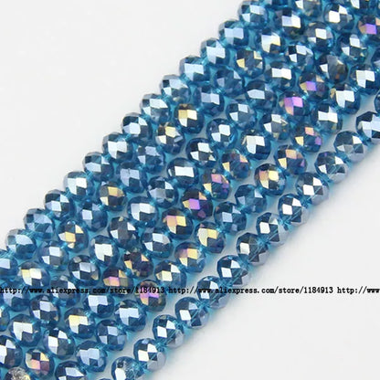 JHNBY Round Shape Upscale Austrian Crystal Beads High Quality 6mm 50pcs Loose Beads Rondelles Glass Ball Bracelet Jewelry DIY