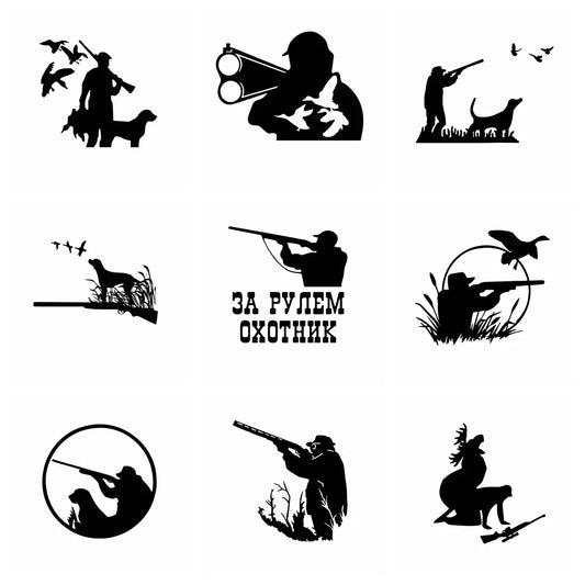 Hunter Car Stickers Hunting Adventure Decal for Auto Body Cars Head Engine Cover Windows Decoration Wrap Vinyl