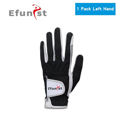 Pack 1 Pcs/Pair Efunist Golf Glove Men Left Hand Breathable Green 3D Performance Mesh Non-Slip Micro Fiber Golf Gloves Mens Man