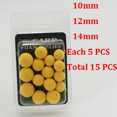 12/15pcs Carp Fishing Accessories Foam Boilies for Zig Rig Hair Chod Ronnie Rig Pop UP Boilies for Carp Fishing Tackle Equipment