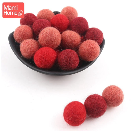 25pc Wool Balls Coloiful Beads Christmas DIY Crafts Baby Nursing Accseeories Decor Room Felt Wool Soft Making Baby Bed