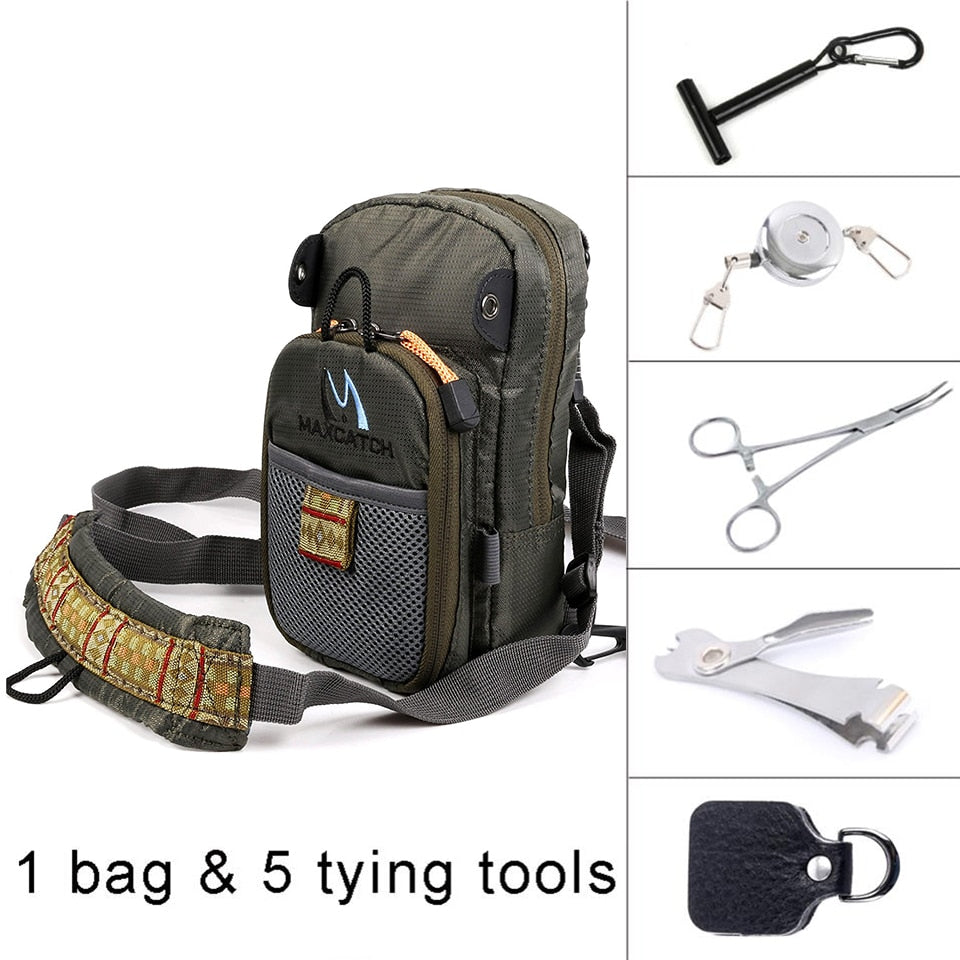 Maximumcatch Fly Fishing Bag Fishing Chest Pack Backpack With Fishing Tool Accessory