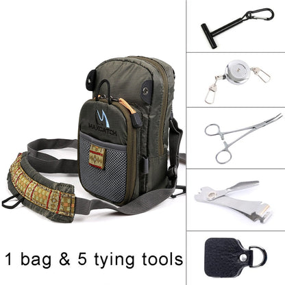Maximumcatch Fly Fishing Bag Fishing Chest Pack Backpack With Fishing Tool Accessory