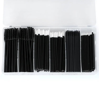 Eyelash Extension Set With Box Lashes Micro Brush Tape Glue Ring Eye Pad Disposable Mascara Applicator Eyelashes Tool