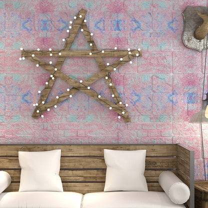 3D Wall Stickers Thick Sandstone Self-Adhesive Wallpaper Brick Pattern Collision Living Room Wall Stickers Bedroom Net Red Room