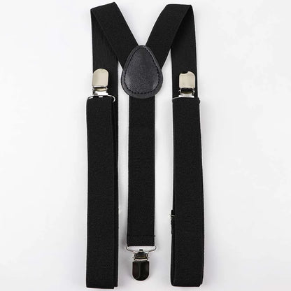 Solid Color Man's Belt Men Women Suspenders Polyester Y-Back Braces Adjustable Elastic