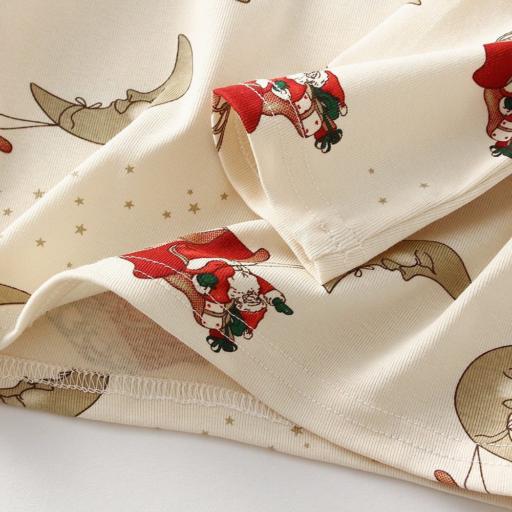 Christmas Kids Pajamas Set for Boys and Girls Cotton Children Autumn Homewear Cl
