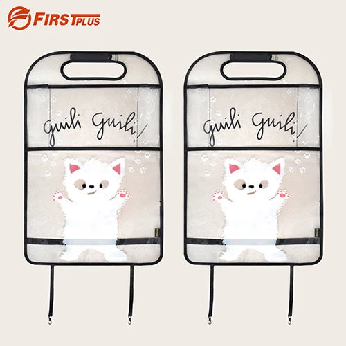 Firstplus Environmental Car Back Seat Protector Kicking Mat Case Cover for iPAD 2/3/4/Air/Mini and Drink Catoon Styling
