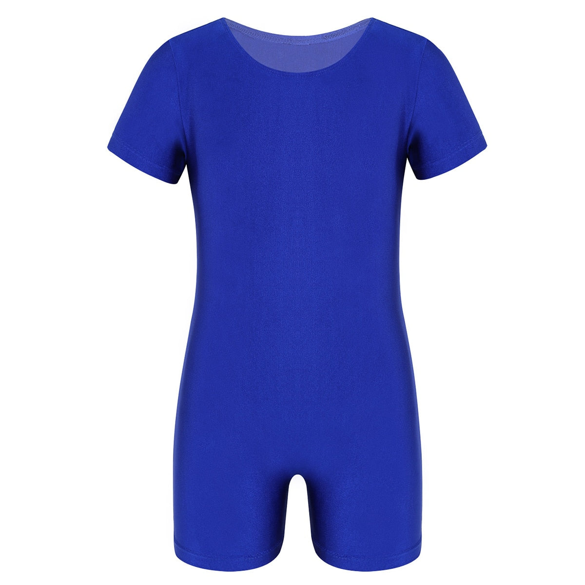Children Dance Wear Short Sleeves Solid Color Stretchy Ballet Gymnastics