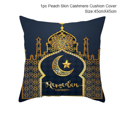 Ramadan MUBARAK Cushion Cover Eid Mubarak Decoration Islamic Muslim Party Favors Islam Eid Al Adha Ramadan Kareem 45x45cm