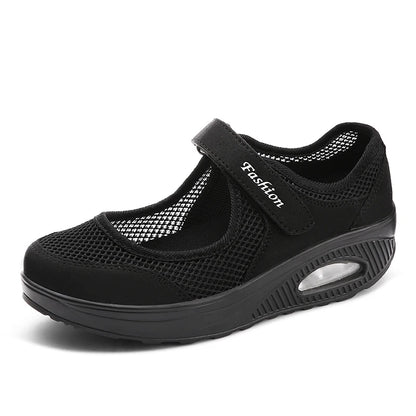 STRONGSHEN Women Flat Platform Shoes Summer Woman Breathable Mesh Casual Shoes Moccasin Zapatos Mujer Ladies Boat Shoes