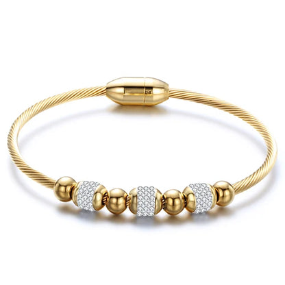Drop Shipping Fashion Woman Bracelet and Bangles With Magnetic Clasp Women Stainless Steel Bracelet Bangles Jewelry